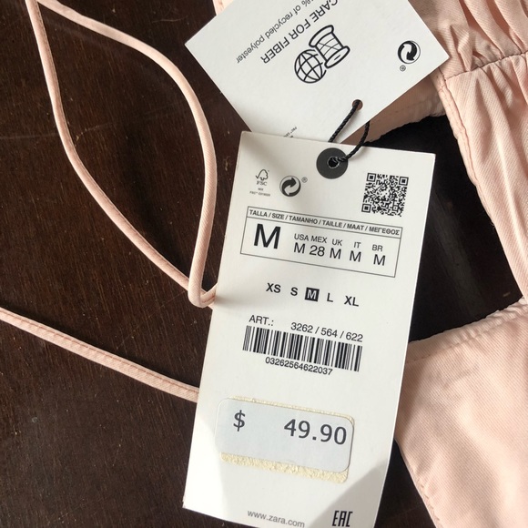 Zara blush pink cropped halter - Picture 3 of 5